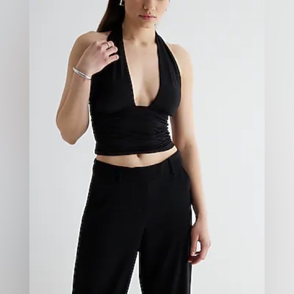 Body Contour Compression Convertible Halter Cropped Tank